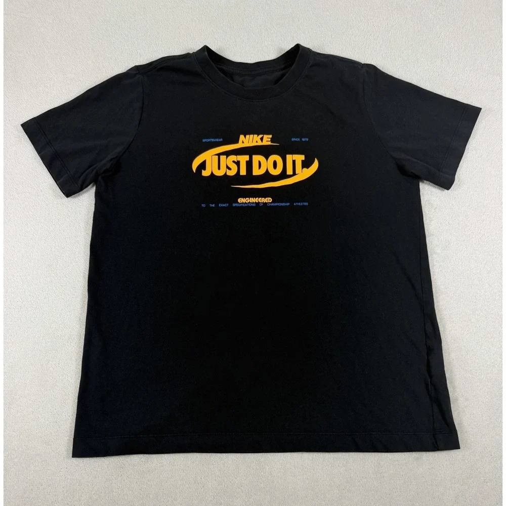 Nike Sportswear 'Just Do It' Graphic Crewneck T-Shirt Black Size XL